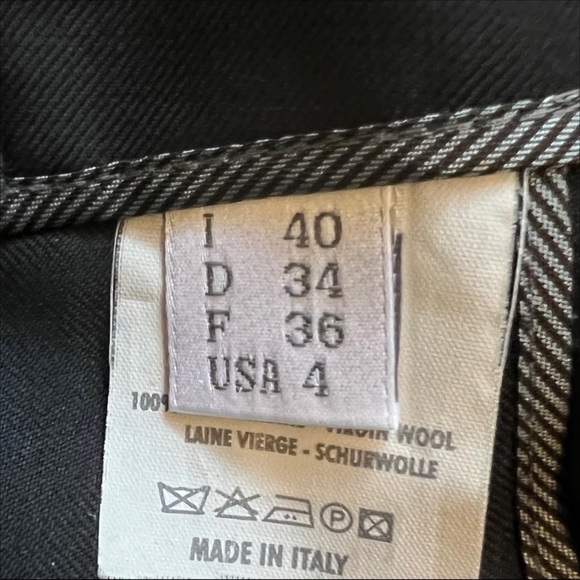 GUNEX Italian Wool Trousers with High Pleated Waist and Straight Leg 28 Waist - Picture 8 of 9